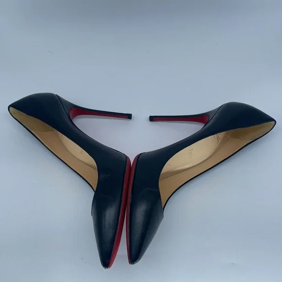 Christian Louboutin Black leather Pointed toe pumps 38 - Picture 5 of 8